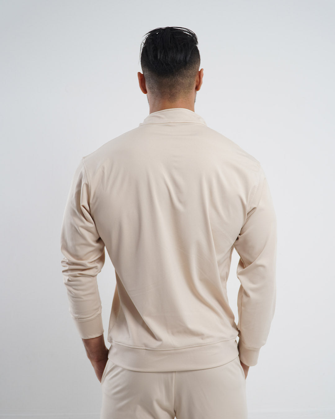 Quarter-Zip SWEAT beige