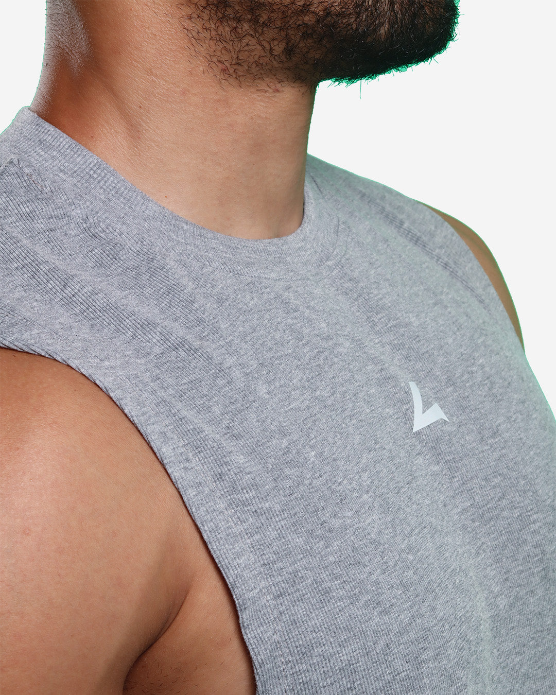 HEATHER GREY RIBTECH SLEEVELESS