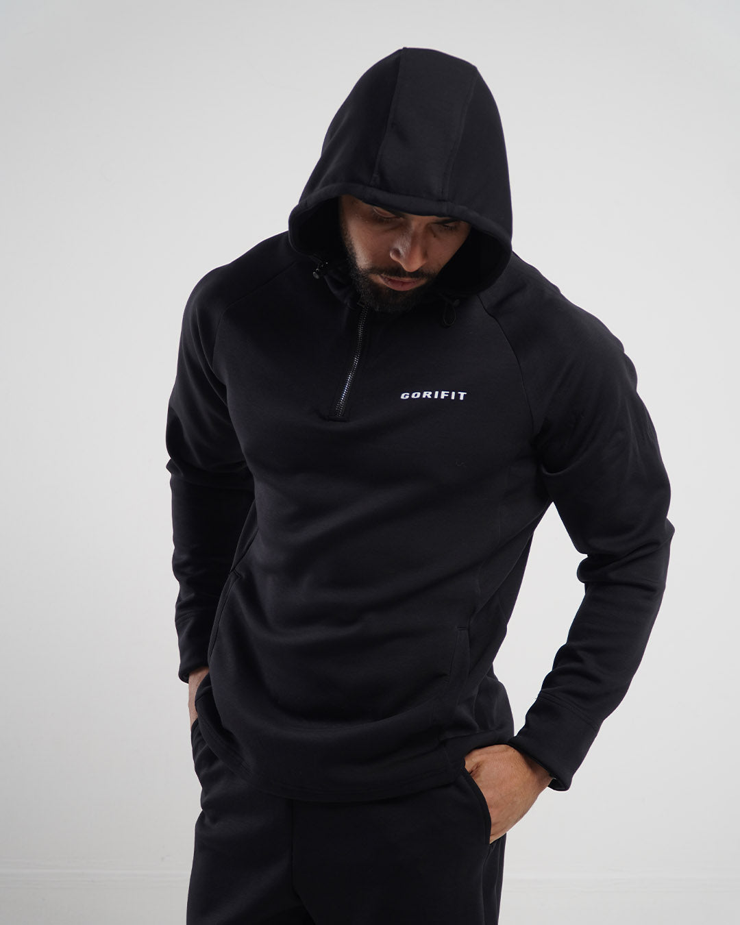 Performance Quarter-Zip Hoodie (Black)
