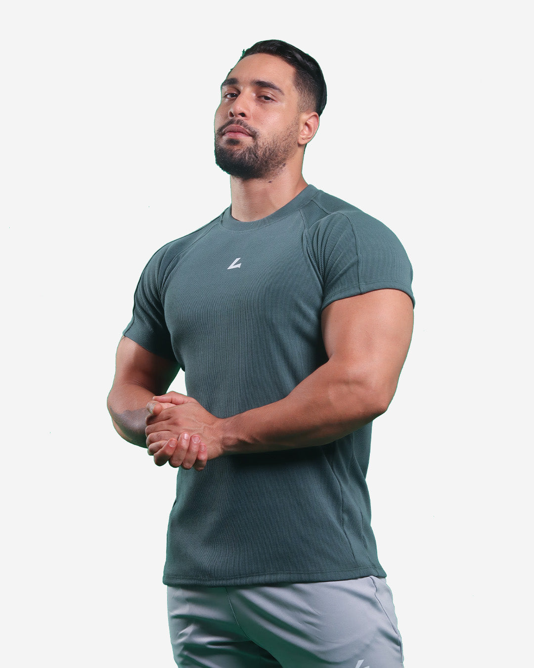 SLETE GREEN RIBTECH T-shirt