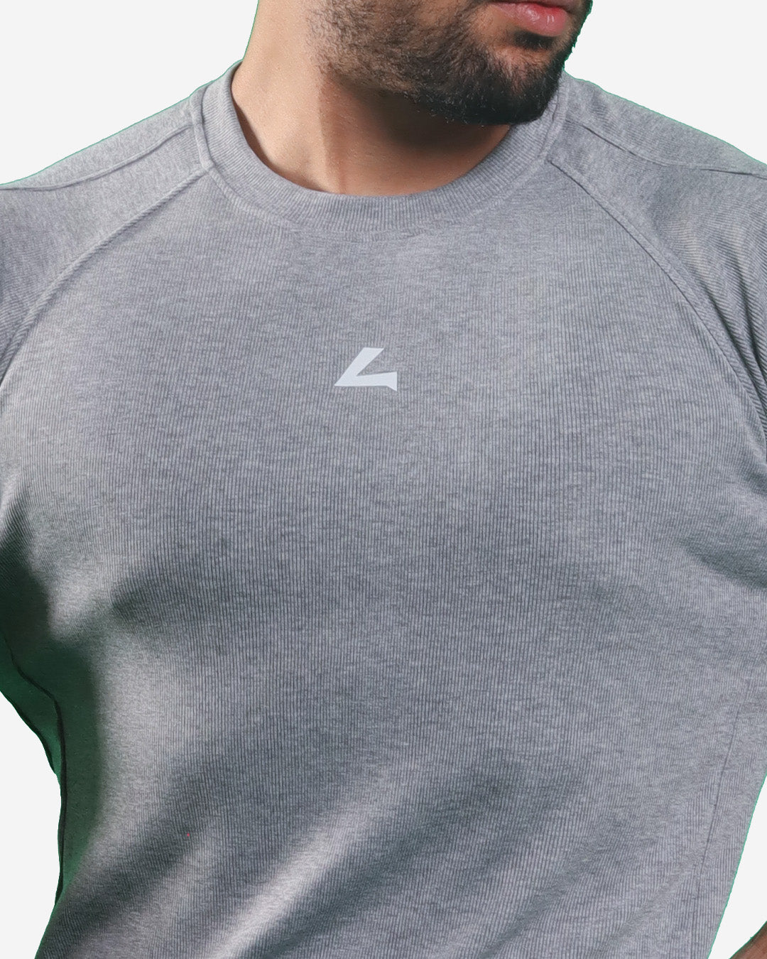 HEATHER GREY RIBTECH T-shirt