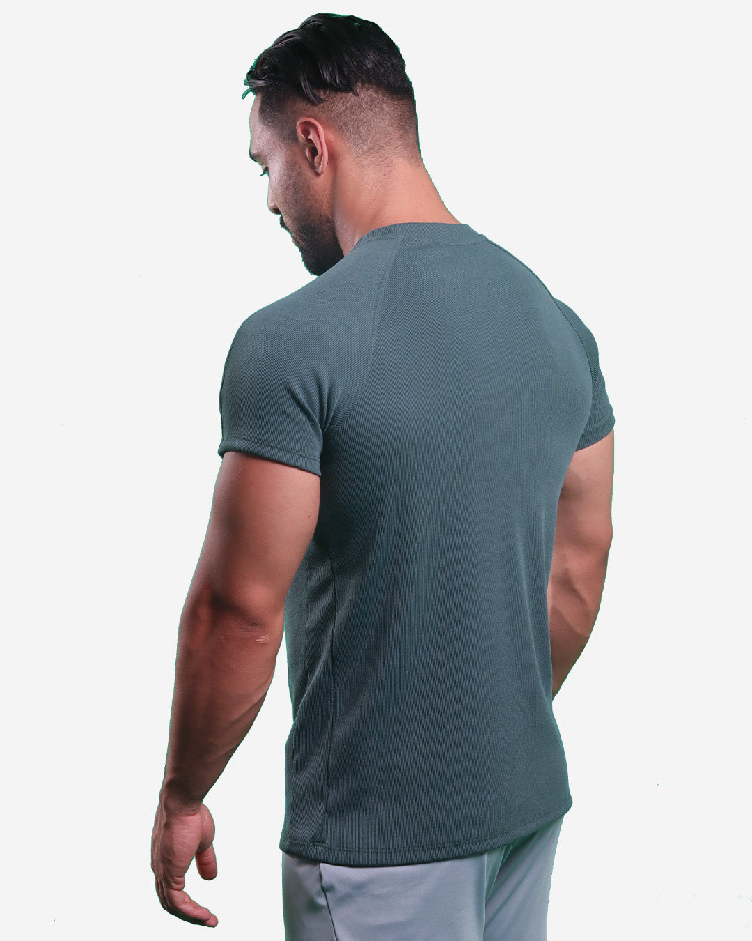SLETE GREEN RIBTECH T-shirt