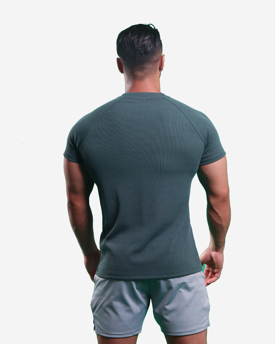 SLETE GREEN RIBTECH T-shirt