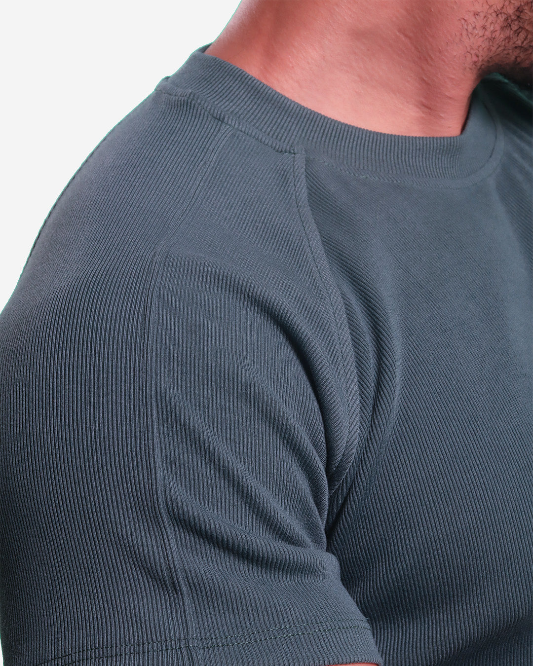 SLETE GREEN RIBTECH T-shirt