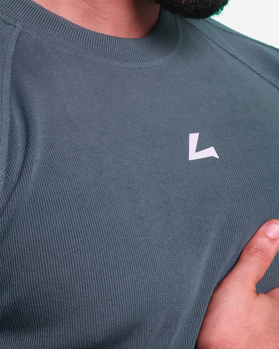 SLETE GREEN RIBTECH T-shirt