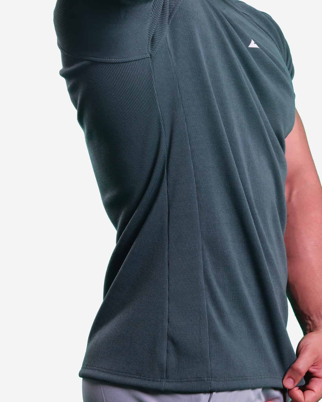 SLETE GREEN RIBTECH T-shirt