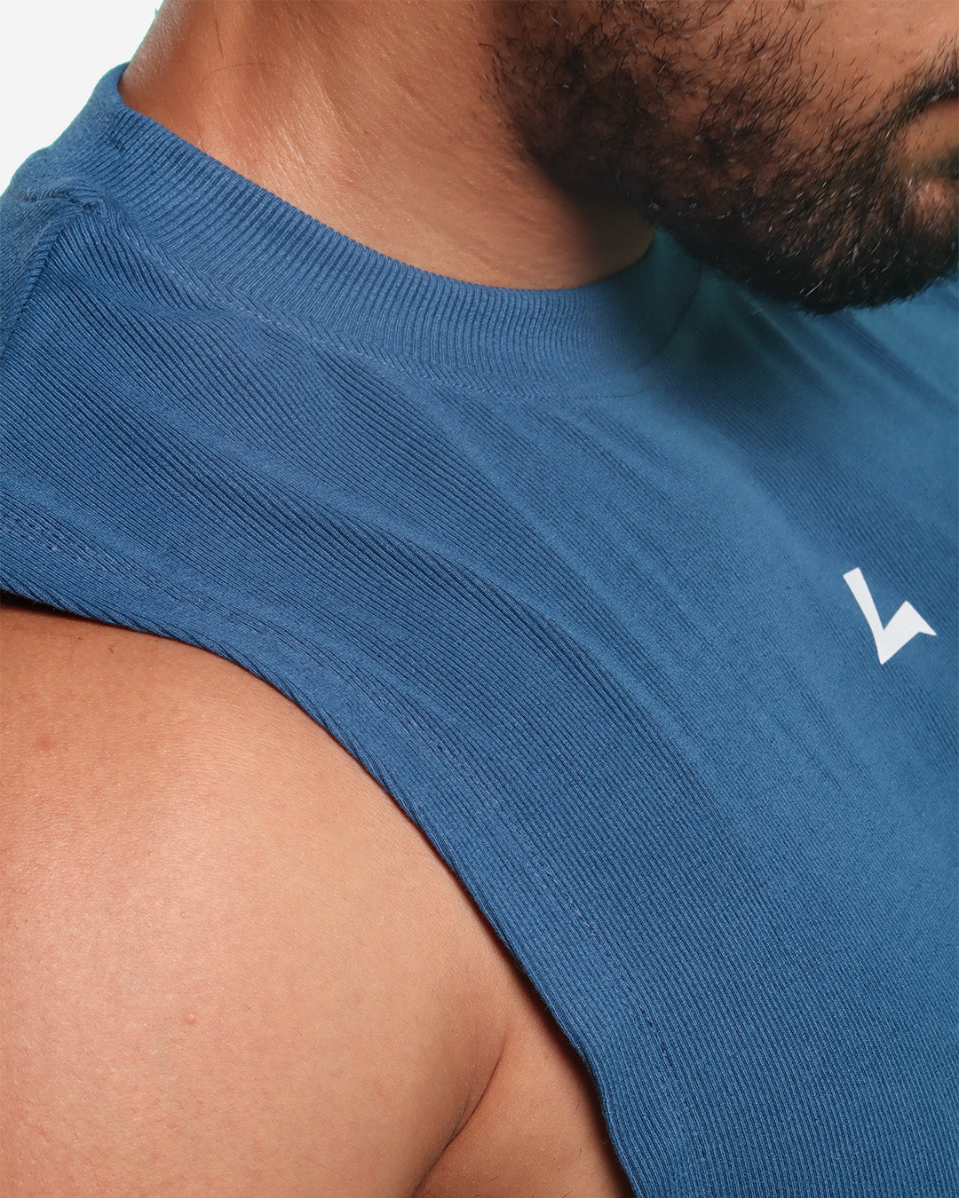 STEEL BLUE RIBTECH SLEEVELESS