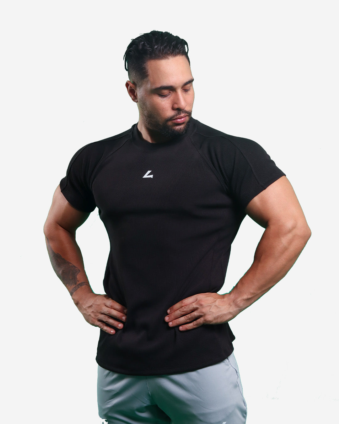 BLACK RIBTECH T-shirt