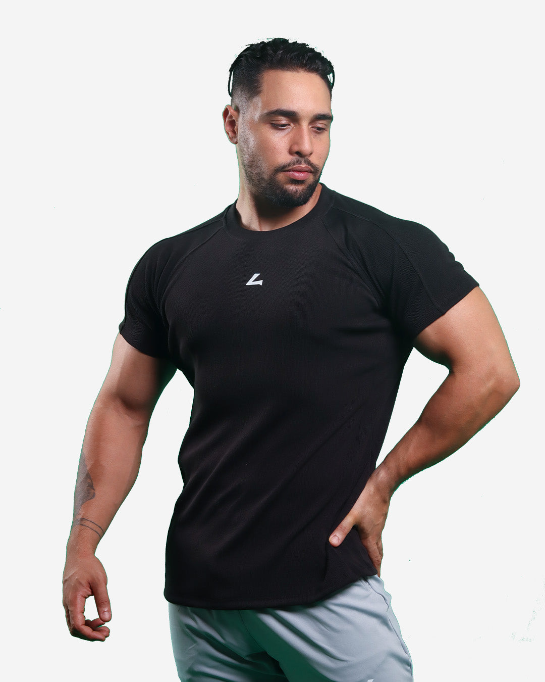 BLACK RIBTECH T-shirt