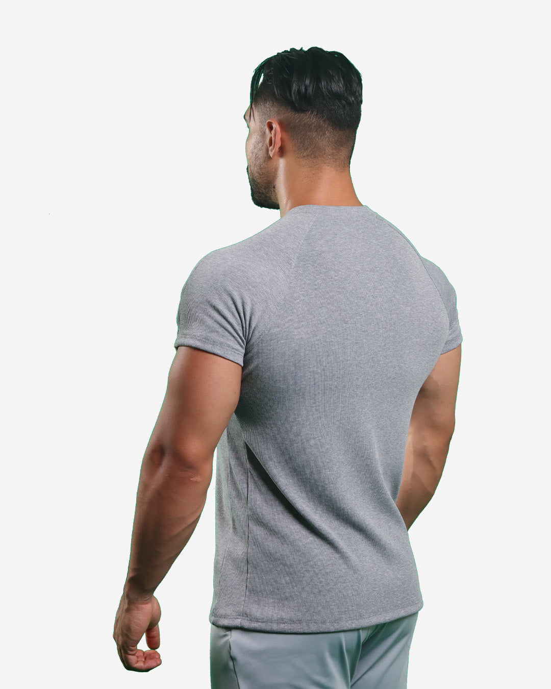 HEATHER GREY RIBTECH T-shirt
