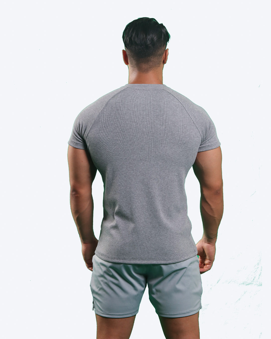 HEATHER GREY RIBTECH T-shirt