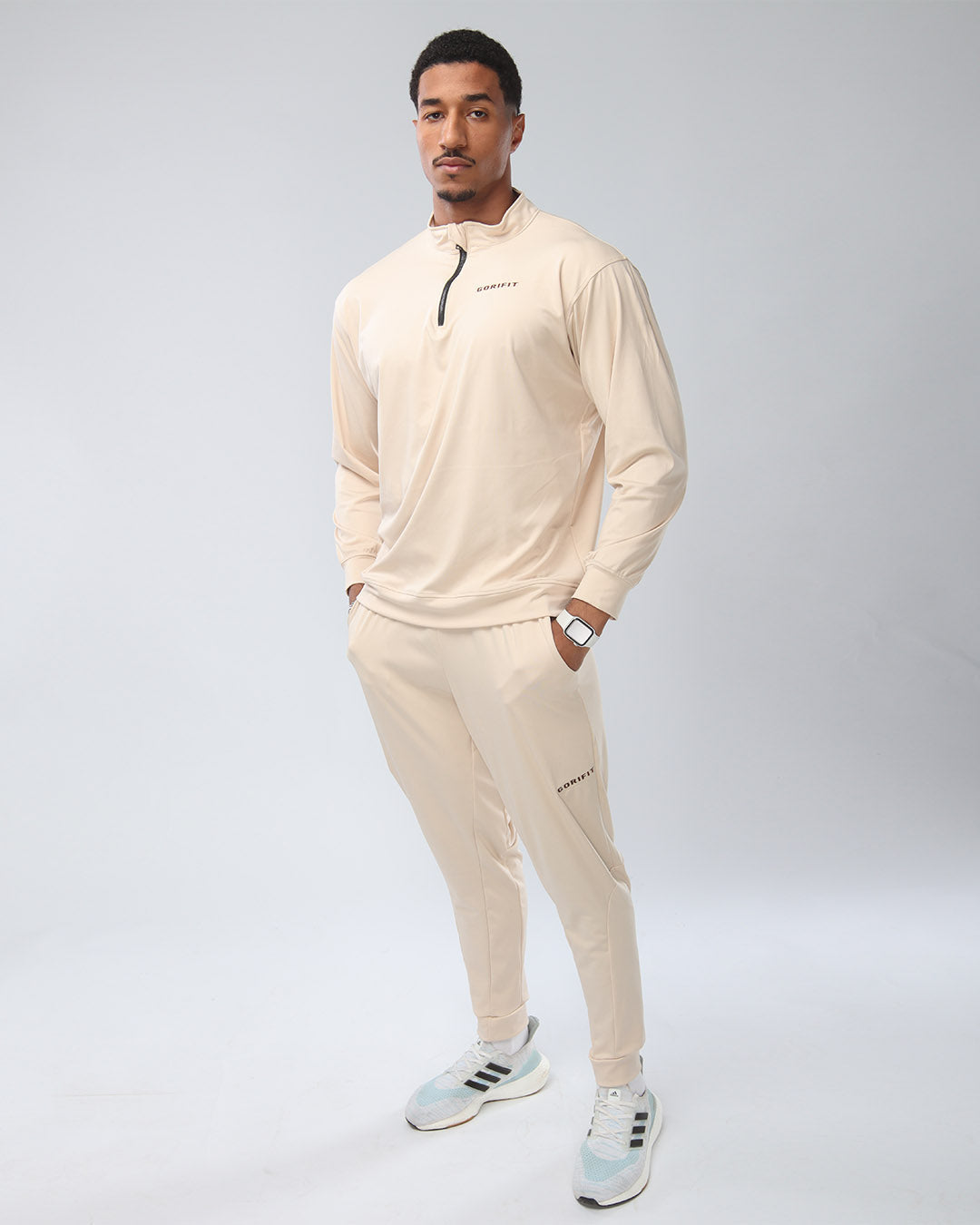 Quarter-Zip ENSEMBLE beige