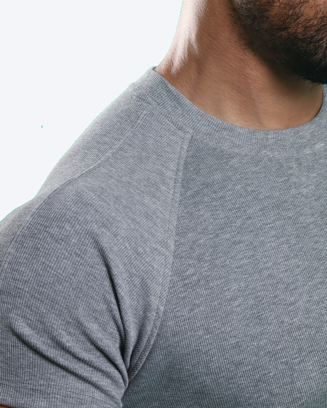 HEATHER GREY RIBTECH T-shirt
