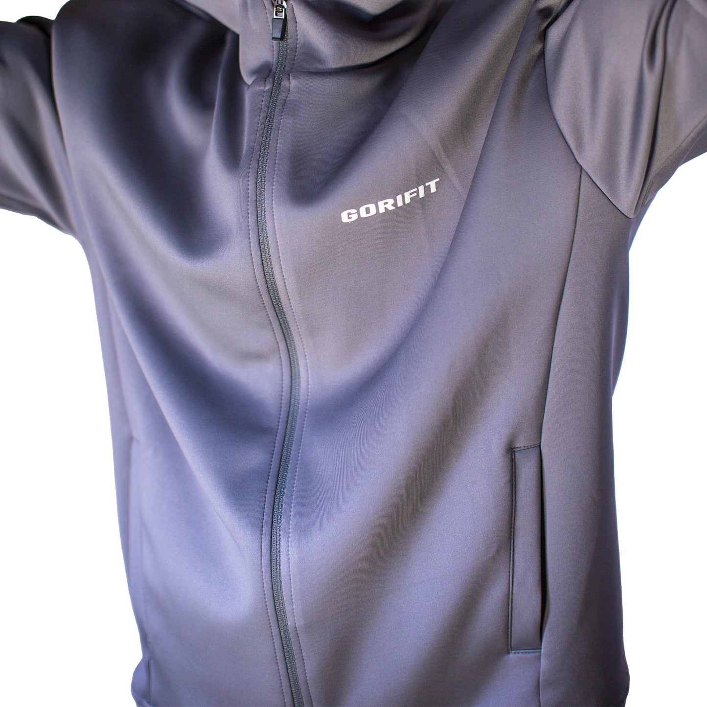 Silver Gray Full-Zip Jacket