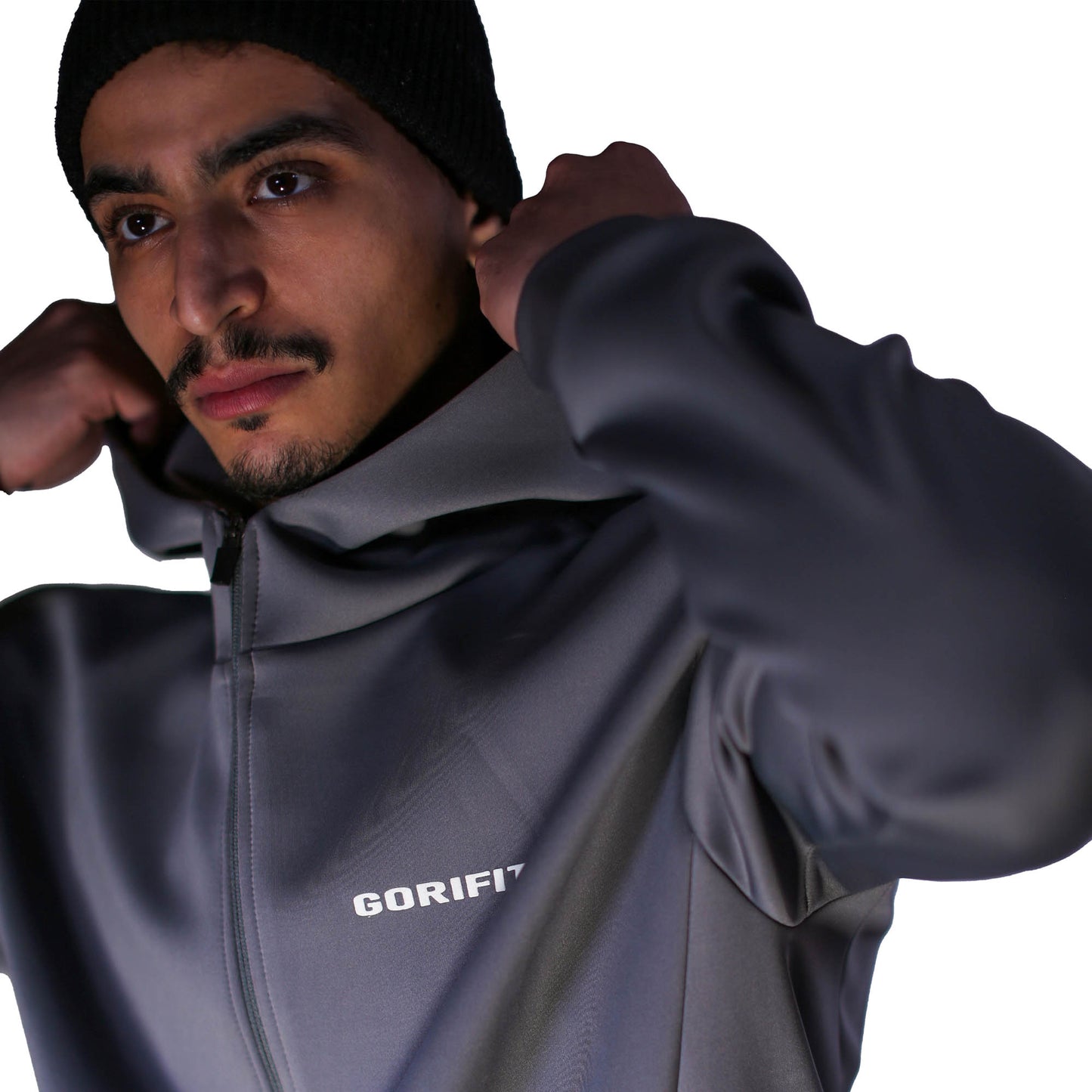 Silver Gray Full-Zip Jacket